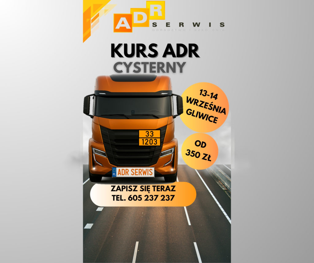 Kurs ADR cysterny 13 wrzesień 2026