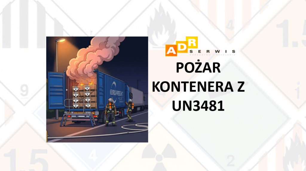 POŻAR KONTENERA UN3481